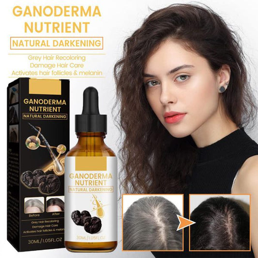 Anti-greying Hair Serum, Dark Serum For Hair, Organic Ganoderma, Inverted Essence For Grey Hair, Darkens Your Hair Naturally Without Damaging.