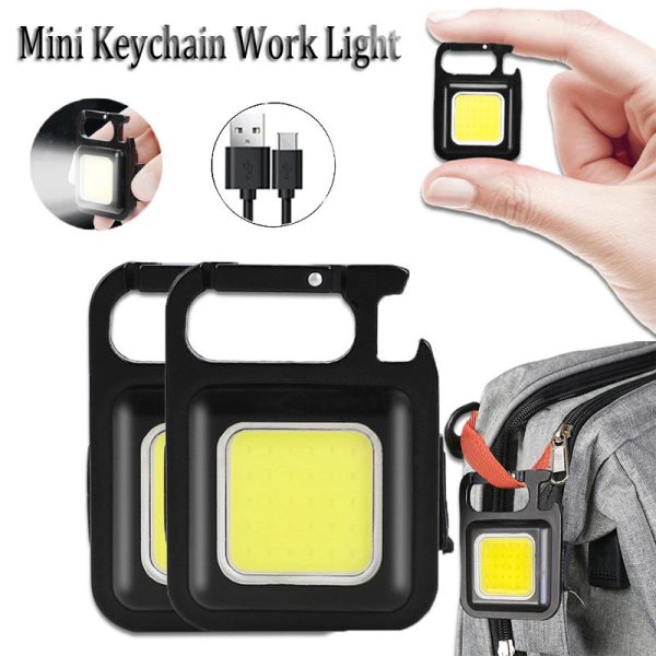 Cob Rechargeable Portable Keychain Light