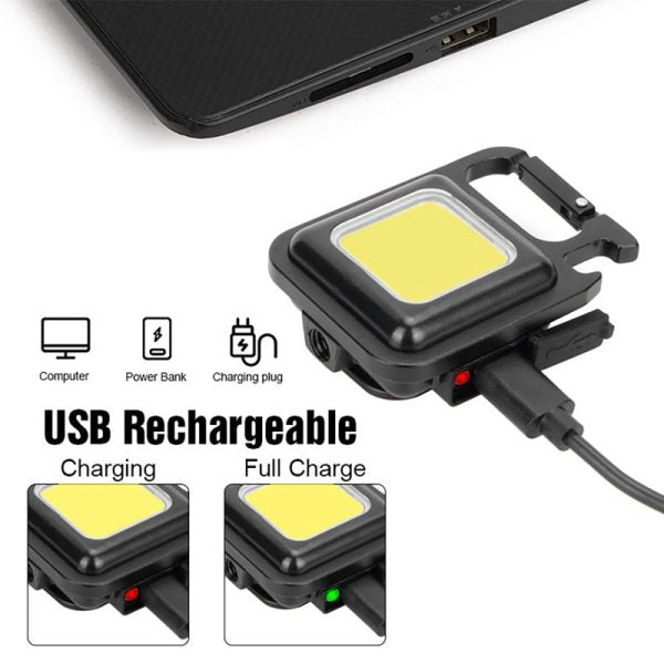 Cob Rechargeable Portable Keychain Light