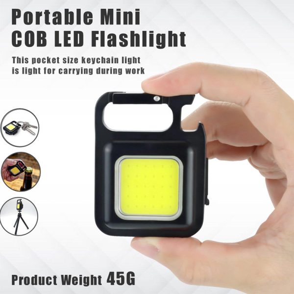 Cob Rechargeable Portable Keychain Light