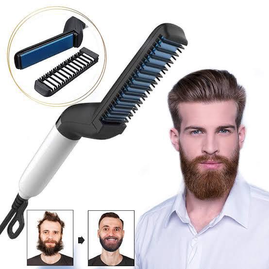 Multifunctional Hair Comb Brush Beard Hair Straighten Comb Quick Hairstyle For Men.