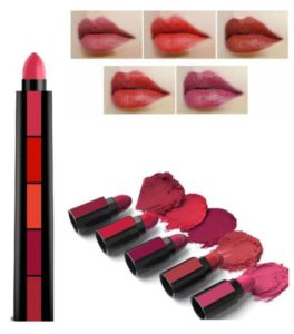 Matte Lipsticks | 5 In 1 | Red Brown Nude Pink Maroon | Waterproof | Long Lasting | Creamymatte Lipsticks 5 In 1 Red Brown Nude Pink Maroon Waterproof Long Lasting Creamy Good Quality